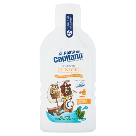 Pasta del Capitano Collutorio Junior Captain +6 anni Gusto Menta Dolce 400 ml